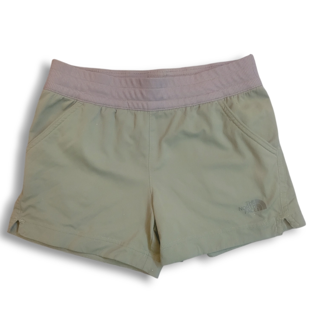 THE NORTH FACE - New Green Khaki Girls Shorts Size Medium Women's XS Flash Dry